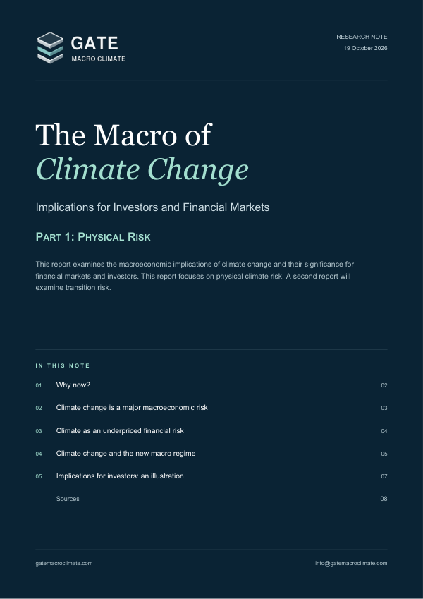 Cover of The Macro of Climate Change, Part 1: Physical Risk