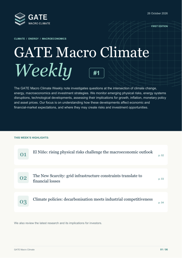 Cover of GATE Macro Climate Weekly number 1